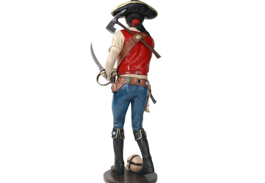 JBP038 LIFE SIZE FEMALE PIRATE WITH SWORD AXE 3