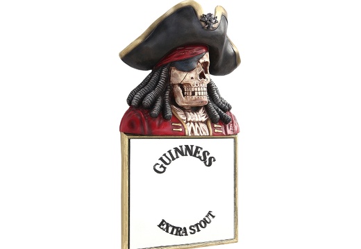 JBP184 SKELETON PIRATE GUINNESS MIRROR WITH GOLD TRIM ANY NAME PAINTED ON THE MIRROR 2