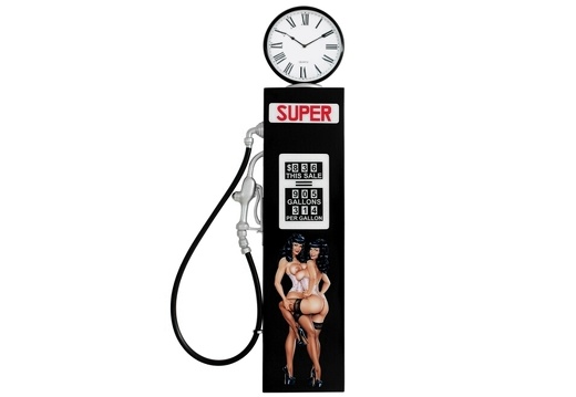 BJM0074 SEXY SHELL WALL MOUNTED VINTAGE GAS PUMP DOOR WORKING CLOCK CLOCK AVAILABLE ON ALL GAS PUMPS