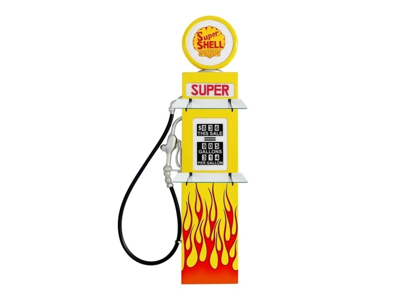 BJM0096_YELLOW_SHELL_VINTAGE_GAS_PUMP_DOOR_SHELVES_AVAILABLE_ON_ALL_GAS_PUMPS.JPG