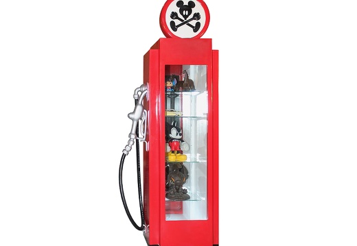 JBA3F10 MICKEY MOUSE GAS PUMP WITH GLASS DOOR SHELFS ANY COLOUR DESIGN PAINTED 1
