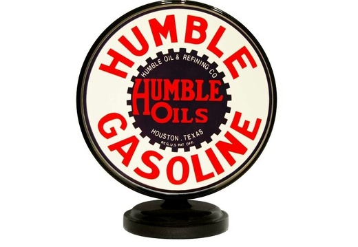 JJ1207 HUMBLE GASOLINE VINTAGE MOTOR OIL GAS PUMP TOP DISPLAY BLACK