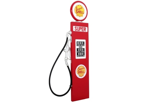JJ814 RED SHELL WALL MOUNTED VINTAGE GAS PUMP DOOR 2