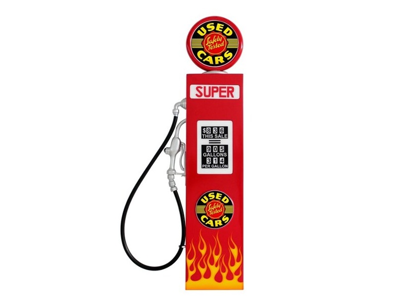 JJ979_USED_SAFETY_TESTED_CARS_WALL_MOUNTED_VINTAGE_GAS_PUMP_DOOR_WITH_FLAMES_RED.JPG