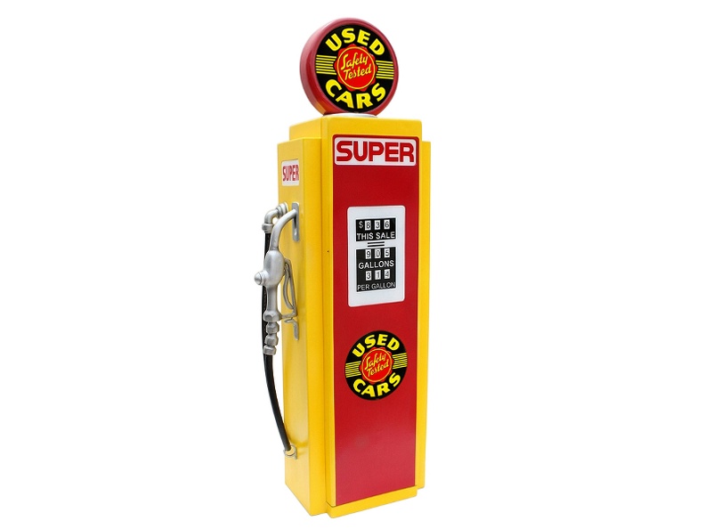JJ999_USED_SAFETY_TESTED_CARS_VINTAGE_GAS_PUMP_WITH_OPENING_DOOR_BUILT_IN_SHELFS_YELLOW_RED_1.JPG