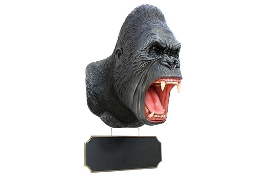 JBAH028A MALE GORILLA HEAD WITH ADVERTISING BOARD