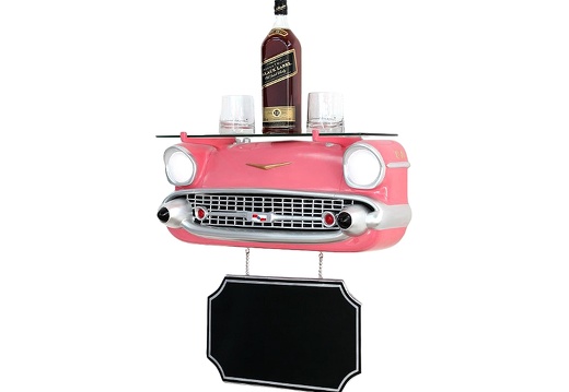 JBCR043 57 CHEVY SMALL VINTAGE WALL MOUNTED CAR SHELF ADVERTISING BOARD PAINTED ANY COLORS