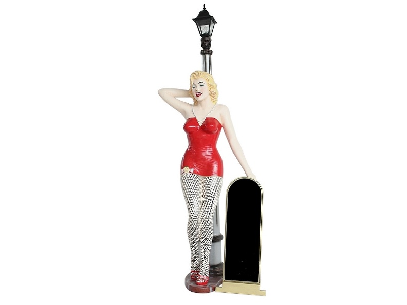 JBH056A_MARILYN_MONROE_WITH_LAMP_POST_RED_BASQUE_FISHNET_STOCKINGS_ADVERTISING_BOARD_1.JPG
