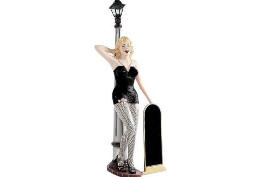 JBH058A MARILYN MONROE WITH LAMP POST BLACK BASQUE FISHNET STOCKINGS ADVERTISING BOARD 2