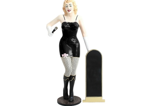 JBH070A MARILYN MONROE IN FISHNETS SINGING WITH ADVERTISING BOARD