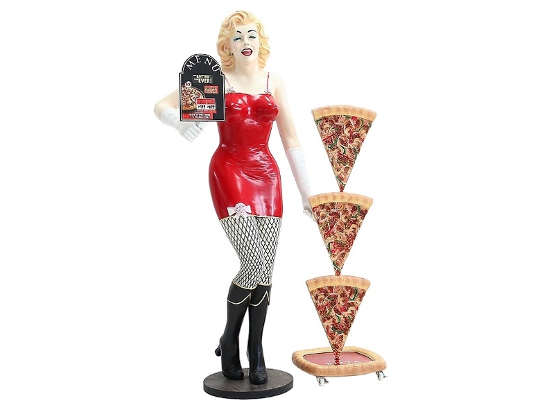 JBH079_MARILYN_MONROE_PIZZA_SLICES_ADVERTISING_DISPLAY_ALL_PIZZAS_ROTATE_INDIVIDUALLY_LOCKABLE_CASTERS.JPG