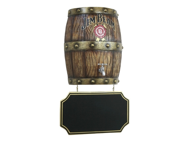 JBP094A_LIGHT_WOOD_HALF_BARREL_WITH_ADVERTISING_BOARD_ANY_NAME_PAINTED_ON_THE_BARREL.JPG