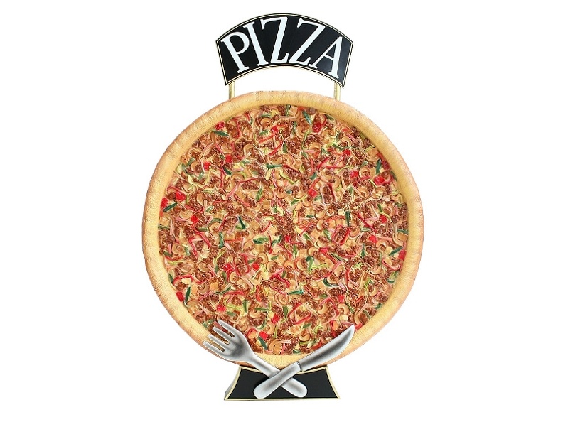JBTH068_LARGE_DELICIOUS_LOOKING_WHOLE_PIZZA_KNIFE_FORK_SINGLE_SIDED_FLOOR_STANDING.JPG