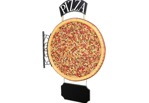 JBTH113 WALL MOUNTED DELICIOUS LOOKING WHOLE PIZZA PIZZA SIGN ADVERTISING BOARD SINGLE SIDED