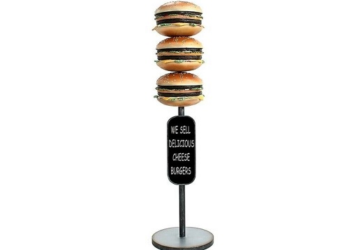 JBTH244 DELICIOUS 3 TIER DOUBLE DECKER CHEESE BURGER ADVERTISING DISPLAY STAND MIDDLE BOARD 1