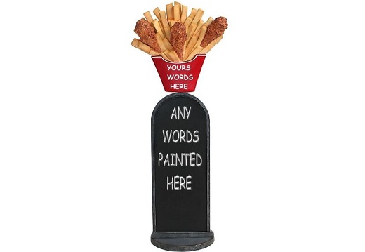 JBTH257 DELICIOUS CHICKEN CHIPS ADVERTISING DISPLAY STAND LARGE BOARD 2