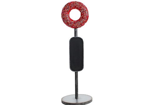 JBTH296 DELICIOUS LOOKING RED TOPPING DOUGHNUT ADVERTISING DISPLAY MIDDLE BOARD