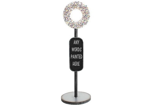 JBTH300B DELICIOUS LOOKING WHITE TOPPING DOUGHNUT ADVERTISING DISPLAY MIDDLE BOARD 2