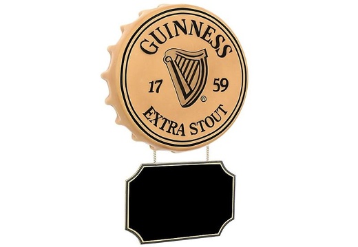 JBTH337A GUINNESS BOTTLE LID WALL MOUNTED BAR RESTAURANT DECOR ADVERT BOARD 16 INCH DIAMETER ALL BEER NAMES AVAILABLE 1
