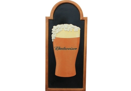 JJ063 BUDWEISER BEER ADVERTISING DISPLAY ANY WORDS PAINTED WALL MOUNTED 1