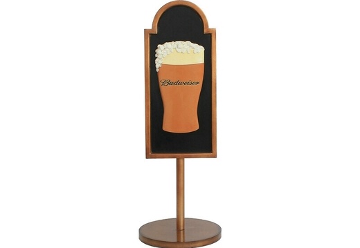 JJ065 -BUDWEISER BEER ADVERTISING DISPLAY ANY WORDS PAINTED WITH STAND 1