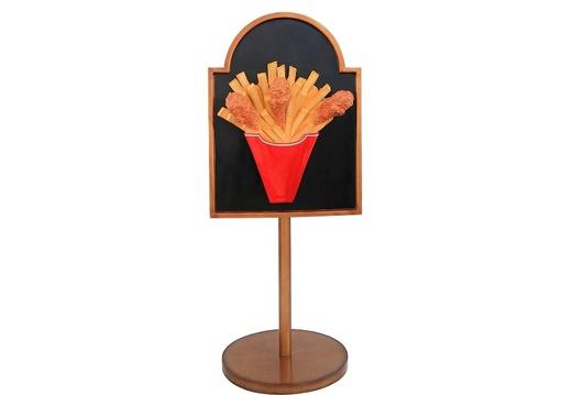 JJ133 CHICKEN CHIPS ADVERTISING BOARD STAND ANY WORDS PAINTED 1