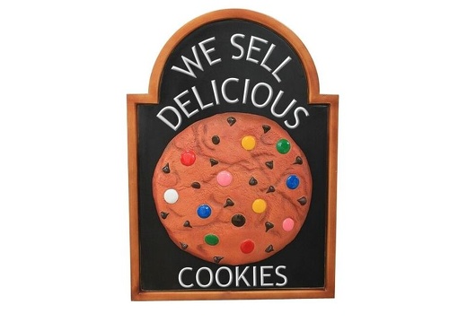 JJ135 CHOCOLATE COOKIE ADVERTISING BOARD ANY WORDS PAINTED 2