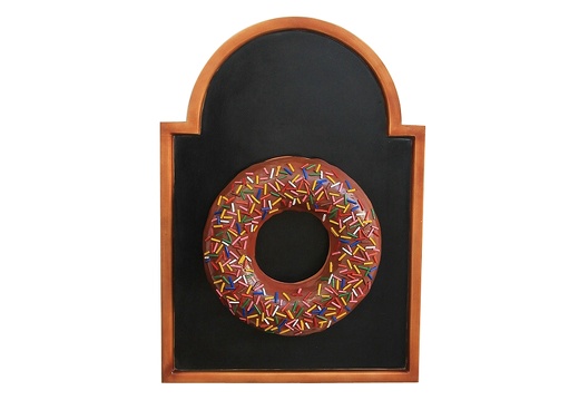 JJ137 CHOCOLATE DOUGHNUT ADVERTISING BOARD ANY WORDS PAINTED 1