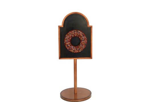 JJ138 CHOCOLATE DOUGHNUT ADVERTISING BOARD STAND ANY WORDS PAINTED 1