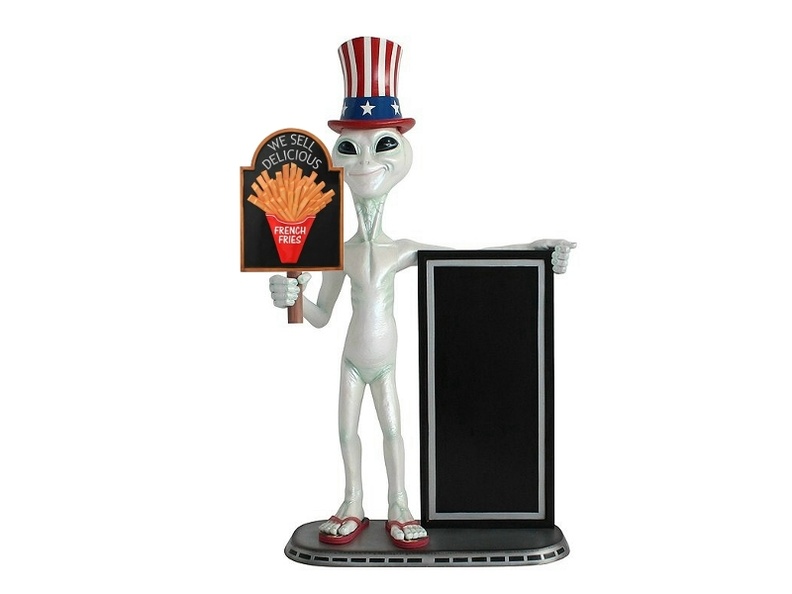 JJ1391_UNCLE_SAM_ALIEN_WE_SELL_DELICIOUS_FRENCH_FRIES_ADVERTISING_DISPLAY_BOARD.JPG