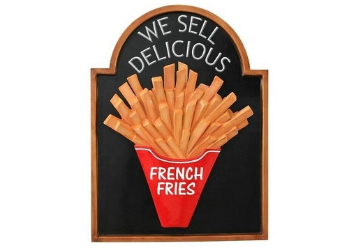 JJ139 FRENCH FRIES CHIPS ADVERTISING BOARD ANY WORDS PAINTED 2