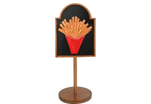 JJ140 FRENCH FRIES CHIPS ADVERTISING BOARD STAND ANY WORDS PAINTED 1