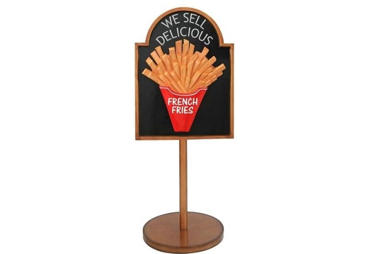 JJ140 FRENCH FRIES CHIPS ADVERTISING BOARD STAND ANY WORDS PAINTED 2