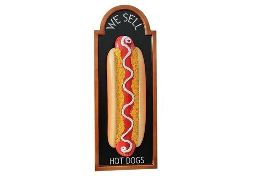 JJ145 HOT DOG ADVERTISING BOARD ANY WORDS PAINTED 2