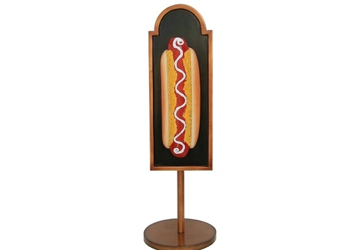 JJ147 HOT DOG ADVERTISING BOARD STAND ANY WORDS PAINTED 1