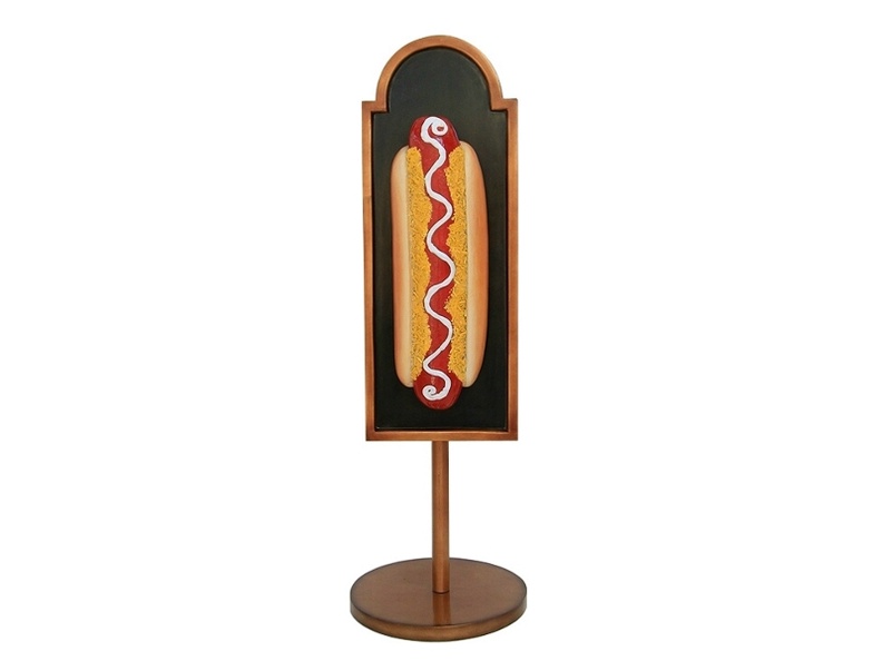 JJ147_HOT_DOG_ADVERTISING_BOARD_STAND_ANY_WORDS_PAINTED_1.JPG