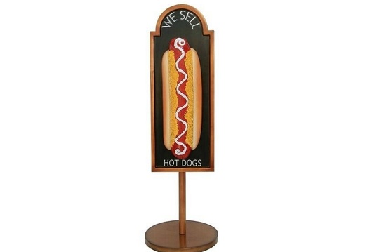 JJ147 HOT DOG ADVERTISING BOARD STAND ANY WORDS PAINTED 2
