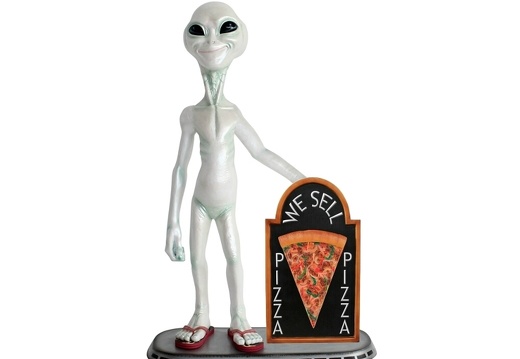 JJ1502 FUNNY ALIEN WITH PIZZA ADVERTISING DISPLAY BOARD