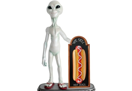 JJ1506 FUNNY ALIEN WITH HOT DOG ADVERTISING DISPLAY BOARD