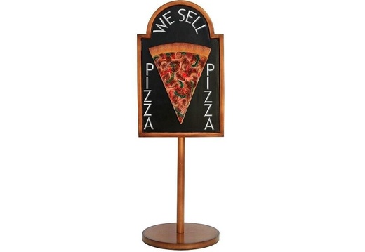 JJ151 PIZZA SLICE ADVERTISING BOARD STAND ANY WORDS PAINTED 2
