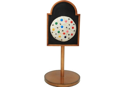 JJ153 WHITE COOKIE ADVERTISING BOARD STAND ANY WORDS PAINTED 1
