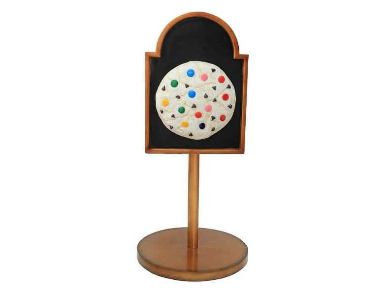 JJ153_WHITE_COOKIE_ADVERTISING_BOARD_STAND_ANY_WORDS_PAINTED_1.JPG