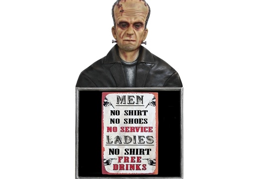 JJ1802 FRANKENSTEIN THE MONSTER ADVERTISING BOARD ANY WORDS PAINTED WALL MOUNTED 2