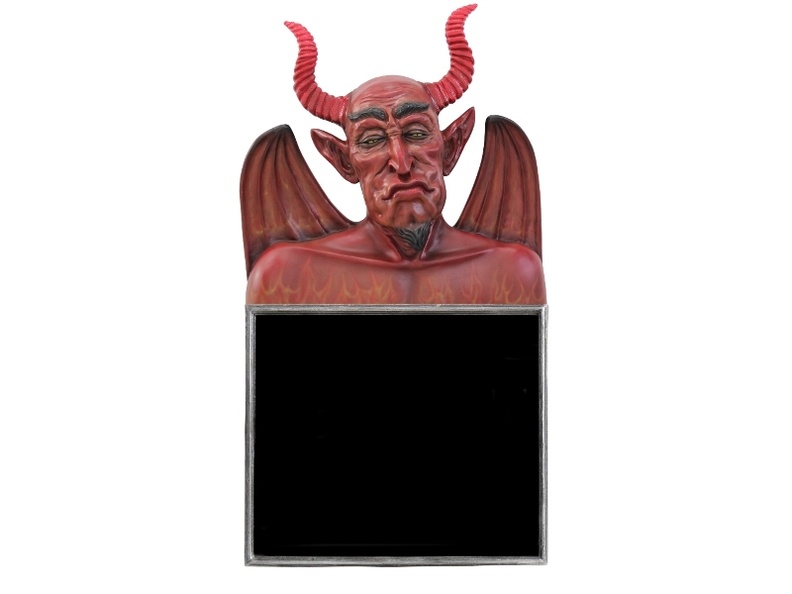 JJ1855_FUNNY_FRIENDLY_DEVIL_ADVERTISING_BOARD_ANY_WORDS_PAINTED_WALL_MOUNTED_1.JPG