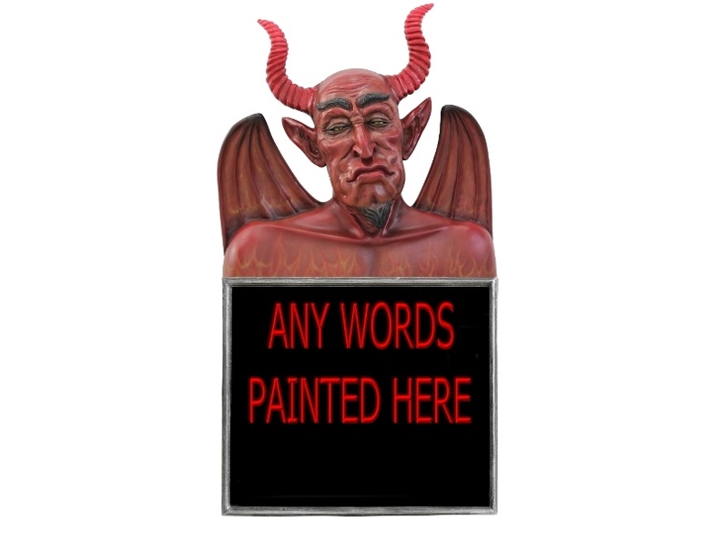 JJ1855_FUNNY_FRIENDLY_DEVIL_ADVERTISING_BOARD_ANY_WORDS_PAINTED_WALL_MOUNTED_2.JPG