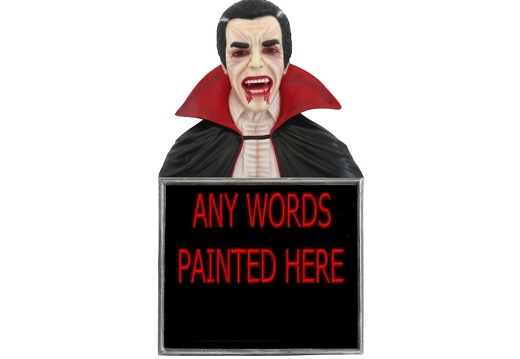 JJ1856 COUNT DRACULA ADVERTISING BOARD ANY WORDS PAINTED WALL MOUNTED 2