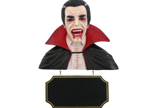 JJ1860 COUNT DRACULA SMALL ADVERTISING BOARD ANY WORDS PAINTED WALL MOUNTED