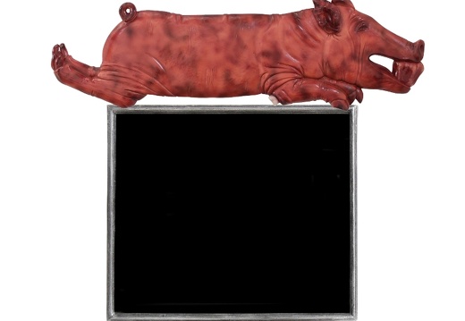JJ1890 EMBOSSED LARGE ROASTED PIG LARGE ADVERTISING BOARD WALL MOUNTED 1