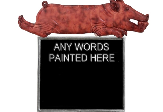 JJ1890 EMBOSSED LARGE ROASTED PIG LARGE ADVERTISING BOARD WALL MOUNTED 2