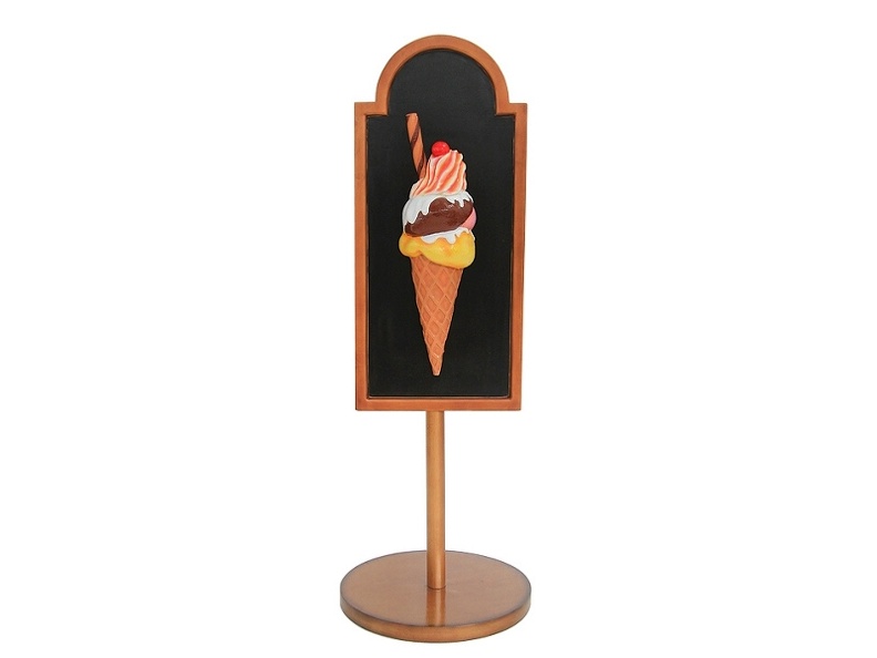 JJ218_HALF_ICE_CREAM_WITH_FLAKE_CHERRY_ADVERTISING_BOARD_STAND_ANY_WORDS_PAINTED_1.JPG